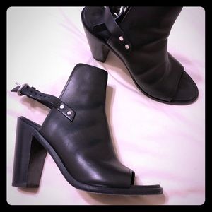 Rag & Bone Black Leather Mules